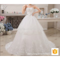 Белые изготовленные на заказ невесты элегантный длинные бальное платье принцессы свадебное платье